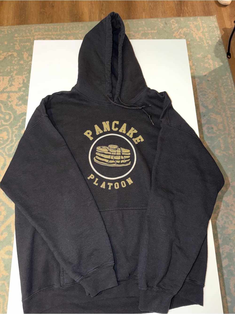 Pancake Platoon Black Graphic Hoodie